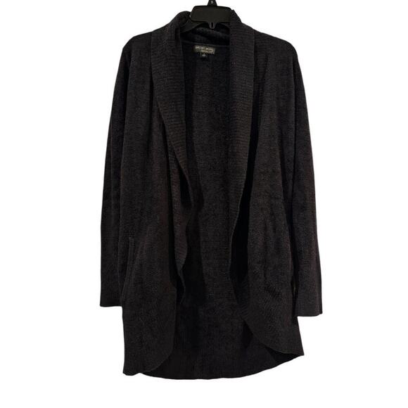 Barefoot Dreams Sweaters - Barefoot Dreams Cozychic Lite Duster Women’s Sweater Black Open Front Pockets: S